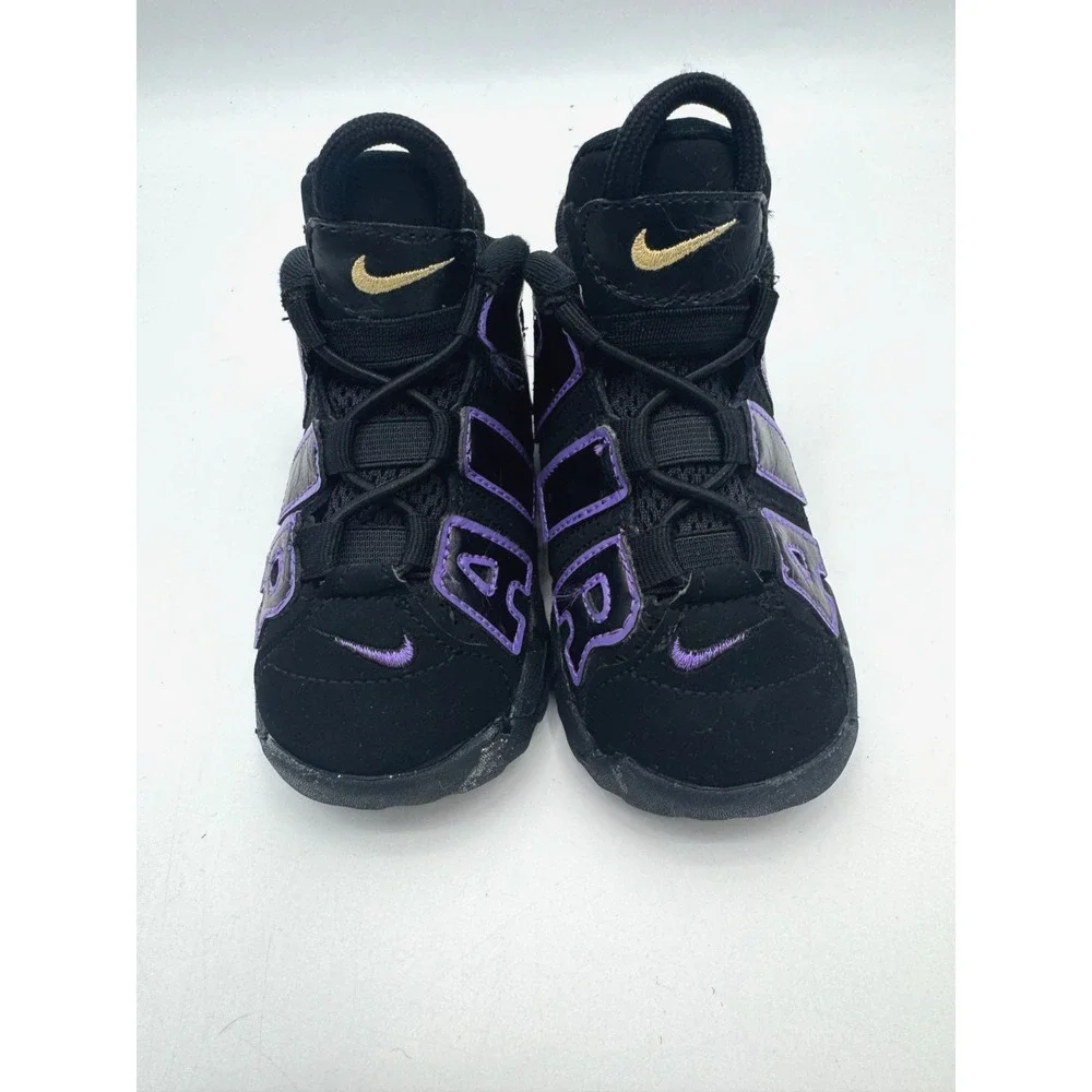 Nike Air More Uptempo Action Black Grape Baby Toddler Child Size 7C DX5956-001
